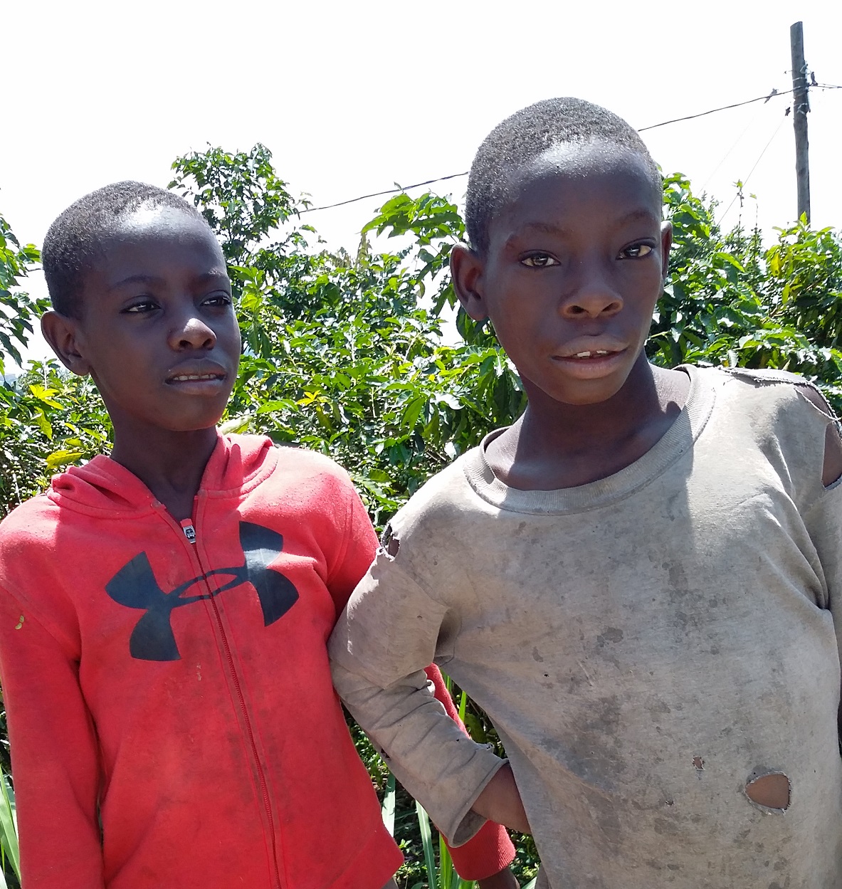 Children in a destitute village of Rutsiro